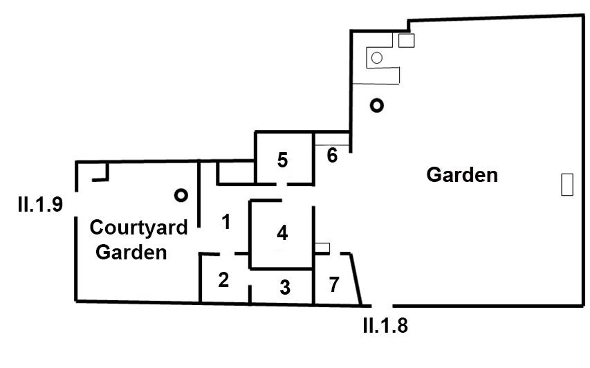 II.1.9 Casa del Larario di Ercole Room Plan